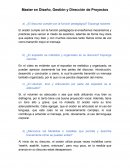 Master en Diseño, Gestión y Dirección de Proyectos