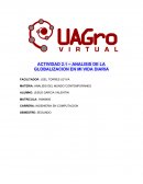 Actividad – Analisis de la globalizacion en mi vida diaria