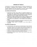 FACTORES QUE AFECTAN A LA DEMANDA DE TRABAJO