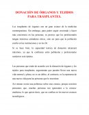 DONACIÓN DE ÓRGANOS Y TEJIDOS PARA TRASPLANTES