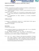 PROPUESTA DE ACONDICIONAMIENTO TERRITORIAL URBANO