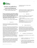 Errores en medición y curva de Histéresis