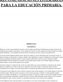 RECOMENDACIONES LITERARIAS PARA LA EDUCACIÓN PRIMARIA.