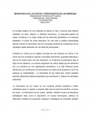 IMPORTANCIA DE LOS COSTOS Y PRESUPUESTOS EN LAS EMPRESAS