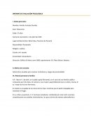 INFORME DE EVALUACIÓN PSICOLÓGICA