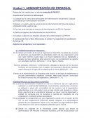 Administracion de personal. Principales características