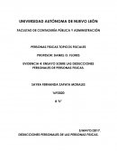 ENSAYO SOBRE LAS DEDUCCIONES PERSONALES DE PERSONAS FISICAS.