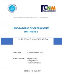 LABORATORIO DE OPERACIONES UNITARIAS. Página 1