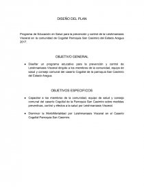 Programa de Educación en Salud para la prevención y control de la Leishmaniasis Visceral en la comunidad de Cogollal Parroquia San Casimiro del Estado Aragua 2017. Página 8
