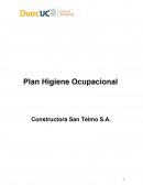 Plan higiene y salud ocupacional