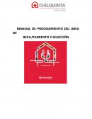 MANUAL DE PROCEDIMIENTO DEL AREA DE RECLUTAMIENTO Y SELECCIÓN