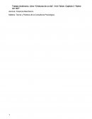 Trabajo Autónomo. Libro “Criaturas de un día”. Irvin Yalom. Capítulo 2 “Sobre ser real”.