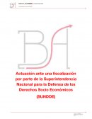 Actuación ante una fiscalizacion de la Superintendencia Nacional de Costos y Precios