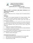 TEMA I: EL ARTE Y LA ECOLOGÍA COMO MEDIOS EXPRESIVOS EN LA COMPRENSIÓN DEL AMBIENTE