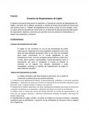 Creación Departamento de Idiomas.