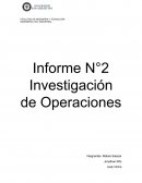 Informe N°2 Investigación de Operaciones