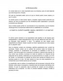 Lo que el cliente quiere