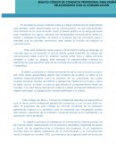 El Ensayo Código de conducta profesional para diseñadores relacionados con la comunicación