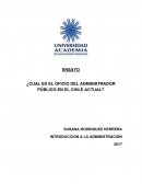 El oficio del administrador público en el Chile actual