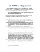 ENSAYO EL PRINCIPE – MAQUIAVELO
