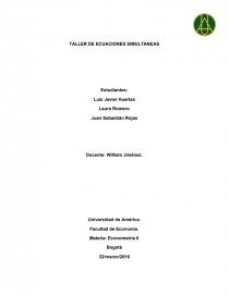 MODELO DE ECUACIONES SIMULTANEAS. Página 1
