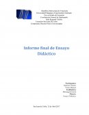 Informe final de Ensayo Didáctico