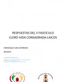 REFLEXIÓN Y APORTES DE LA PARROQUIA SAN JERÓNIMO FASCÍCULO II CLERO-VIDA CONSAGRADA-LAICOS