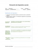 Planeación del diagnóstico escolar