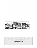 EVALUACIÓN DE CONOCIMIENTOS EBR PRIMARIA