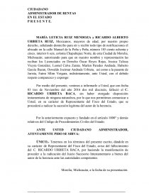 CIUDADANO ADMINISTRADOR DE RENTAS EN EL ESTADO P R E S E N T E. Página 1