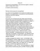 Las causas de inimputabilidad son los motivos de impiden que se atribuya, o q se pueda atribuir, a una persona, el acto típicamente antijurídico que ella ha realizado.