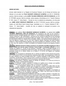 MINUTA DE ANTICIPO DE HERENCIA