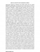 MINUTA CONSTITUCION COMANDITA SIMPLE