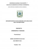 IMPLEMENTACIÓN DE UN ECO AMIGABLE CON CARGA SOLAR PARA TELÉFONOS SMART