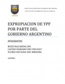 EXPROPIACION DE YPF POR PARTE DEL GOBIERNO ARGENTINO
