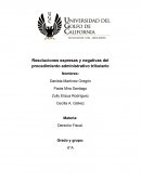 Resoluciones expresas y negativas del procedimiento administrativo tributario