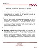 Lección 17: Mecanismos Nacionales de Protección