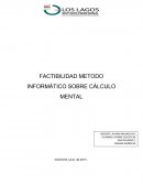 FACTIBILIDAD METODO INFORMÁTICO SOBRE CÁLCULO MENTAL