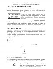 SISTEMA DE ECUACIONES CON MATRICES:. Página 1