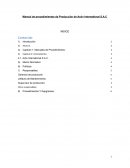 Manual de procedimientos de Producción de Activ International S.A.C