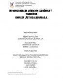 INFORME SOBRE LA SITUACIÓN ECONÓMICA Y FINANCIERA EMPRESA LÁCTEOS ALBORADA S.A.