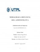 Administración de Empresas Caso EL QUITERIANO, S.A.