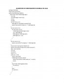 CUAL ES EL ALGORITMO DE ORDENAMIENTO BURBUJA EN JAVA