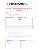 ESTIMACIONES PARA ANTEPROYECTOS