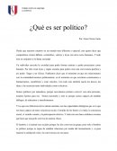 Que es ser politico