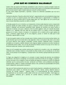 ¿Por qué no comemos saludable?