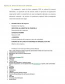 Esquema del proyecto de organización empresarial