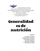 Generalidades de nutrición - Los alimentos
