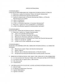 CUESTIONARIO Y CONCEPTOS PRELIMINARES DEL DERECHO INTERNACIONAL PÚBLICO.. Página 1