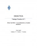 Alicia Camilloni. “Los profesores y el saber didáctico”